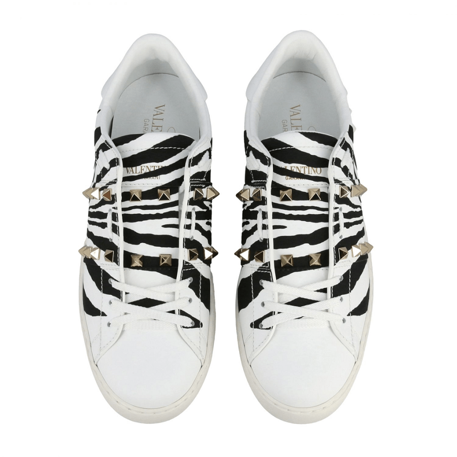 Giày Valentino Garavani Sneakers Rockstud Untitled Zebra TW2S0A01 WKJ 46A - Ảnh 3