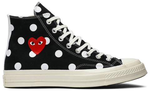 Giày Converse Comme des Garçons x Chuck Taylor All Star 70 Hi 'Black Polka Dot' 157250C