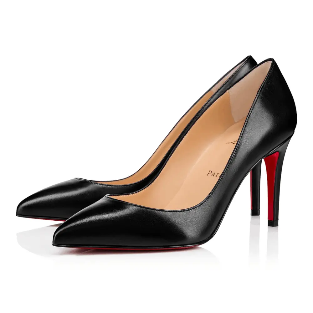 Giày Cao Gót Christian Louboutin Pigalle Nappa Shiny 85 'Black' 3160522BK01 - Ảnh 4
