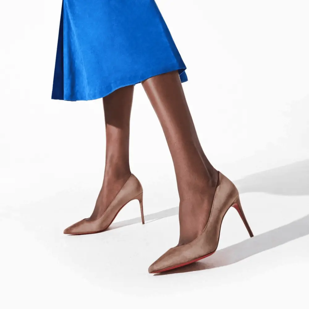 Giày Cao Gót Christian Louboutin Kate 85 'Brown Veau Velours' 3191417C626 - Ảnh 2