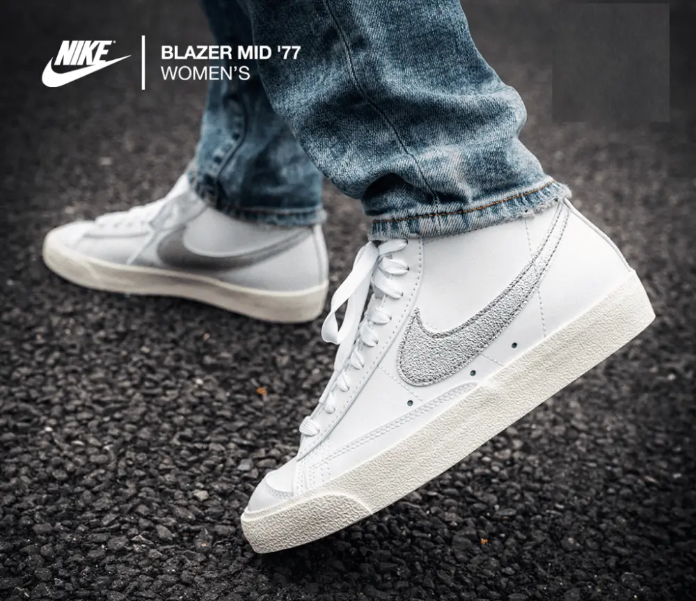 Giày Nike Blazer Mid 77 Vintage 'White Grey' DQ7574-100 - Ảnh 3