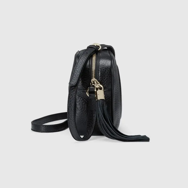 Túi Gucci Soho Small Leather Disco Bag Black 308364 A7M0G 1000 - Ảnh 4