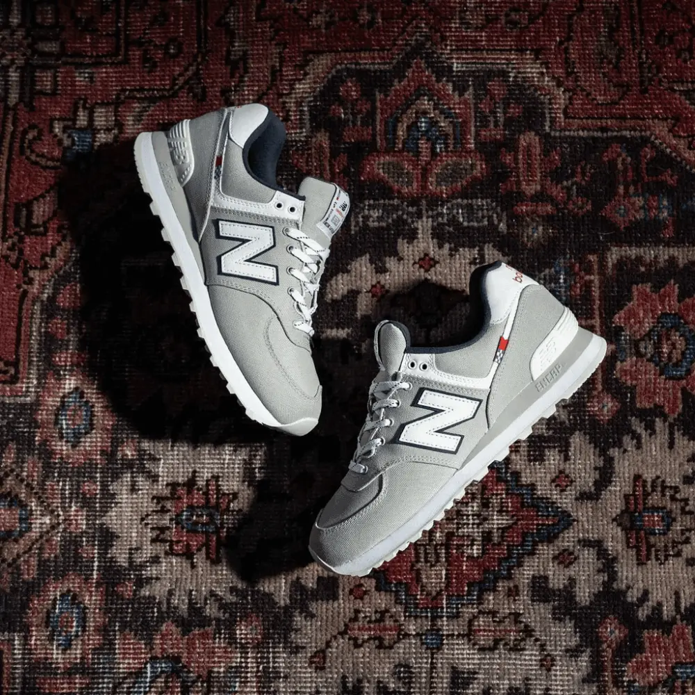 Giày New Balance 574 Linen Fog White ML574SOO - Ảnh 5