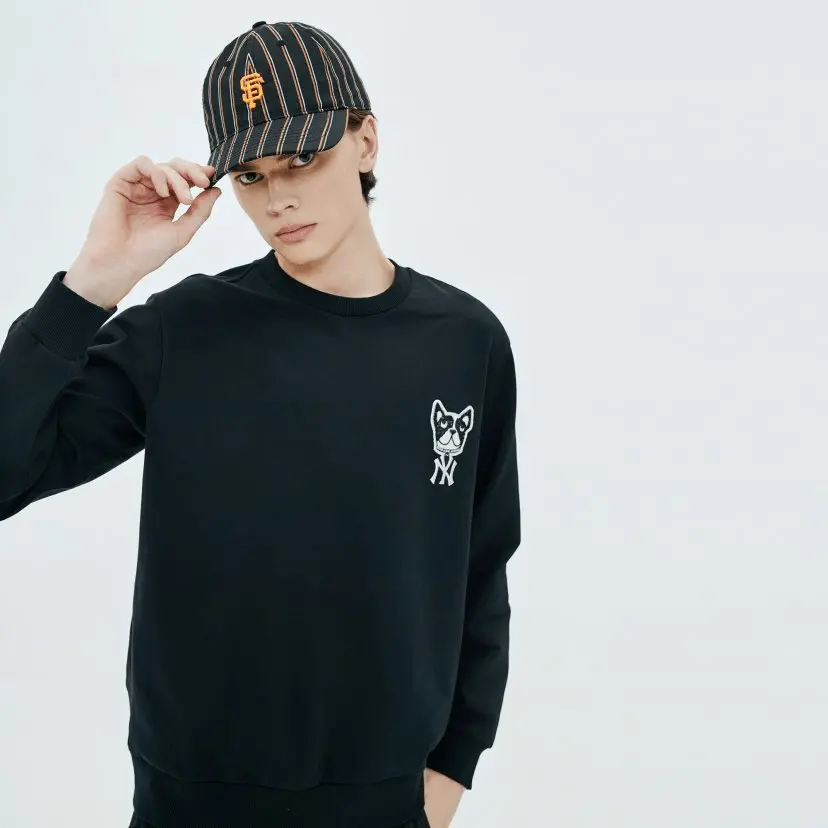 Áo MLB Sweater MLB Bull Dog Black 31MTC1011-50L - Ảnh 3