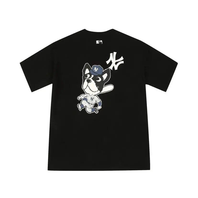 Áo MLB Bark Short Sleeve New York Yankees Black 31TSCM031-50L - Ảnh 3