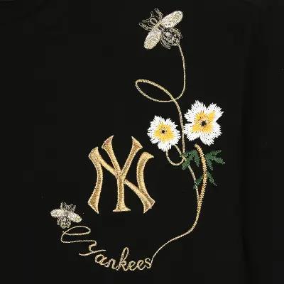 Áo MLB New York Floral Bee Black 31TSFN831-50L - Ảnh 3