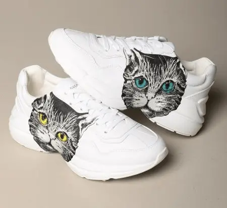 Giày Gucci Wmns Rhyton 'Mystic Cat - White' 583337-DRW00-9014 - Ảnh 3