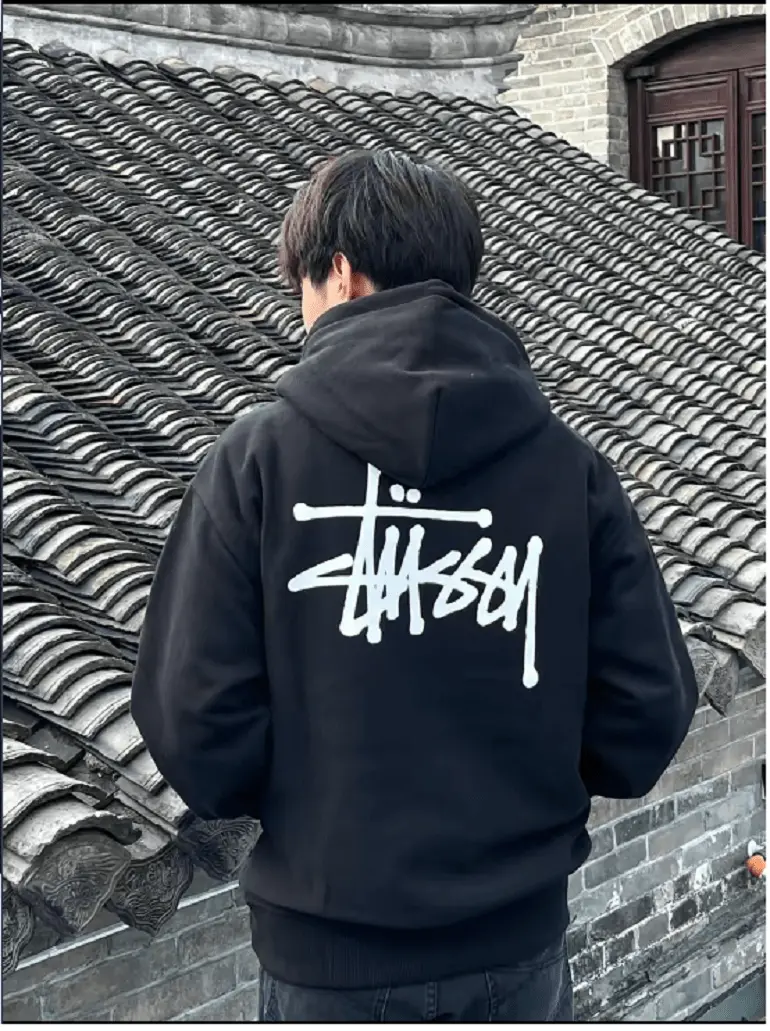 Áo Stussy Basic Stussy Hoodie 2023 'Black' 1924870M - Ảnh 4