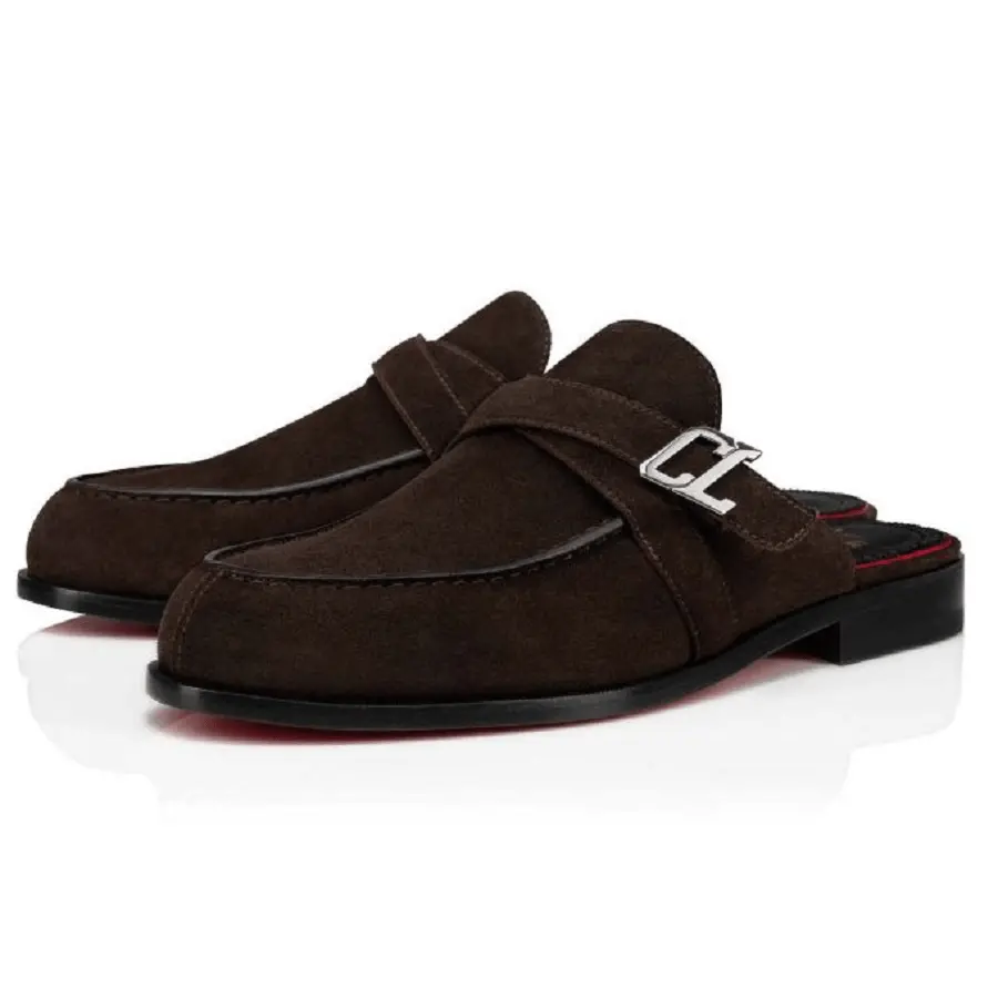 Giày Christian Louboutin Muloman 'Brown Calf' 3220329BW1E - Ảnh 3