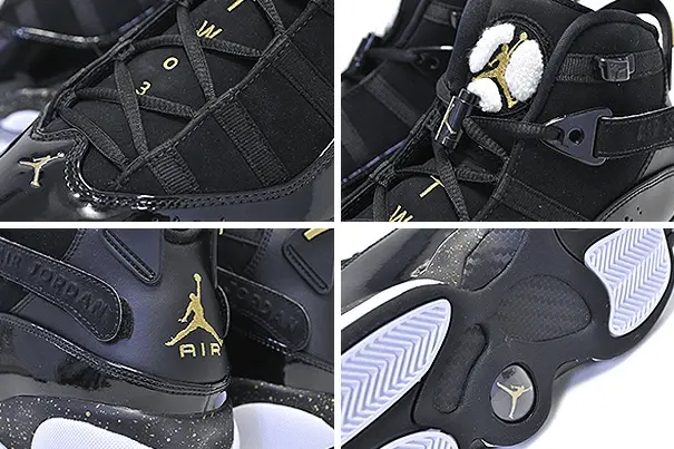 Giày Nike Air Jordan 6 Rings 'Black Metallic Gold' 322992-007 - Ảnh 3