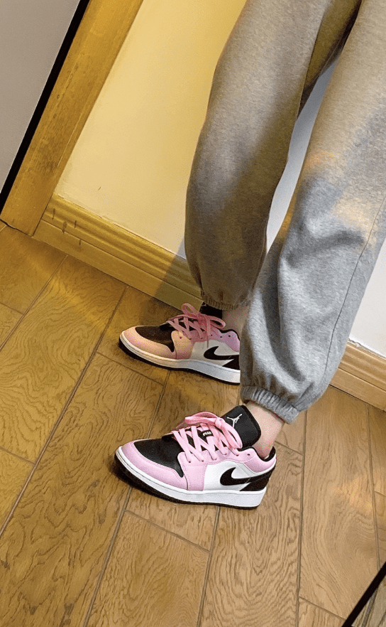 Giày Nike Air Jordan 1 Low GS 'Light Arctic Pink' 554723-601 - Ảnh 4