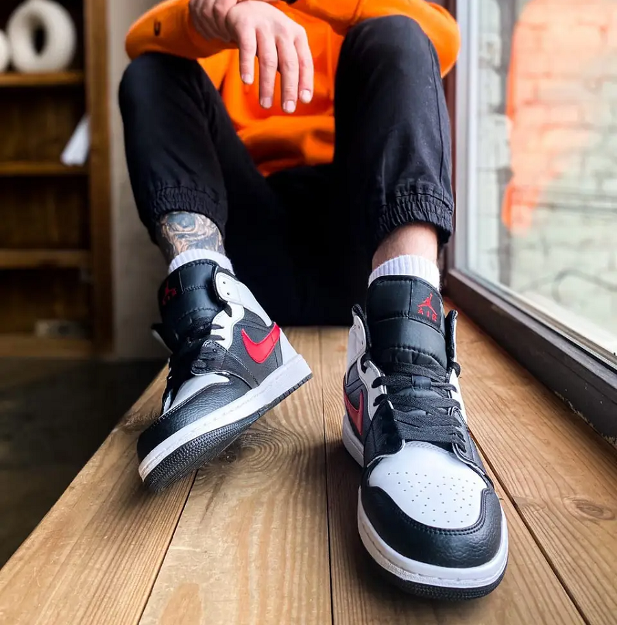 Giày Nike Air Jordan 1 Mid 'Chile Red' 554724-075 - Ảnh 7