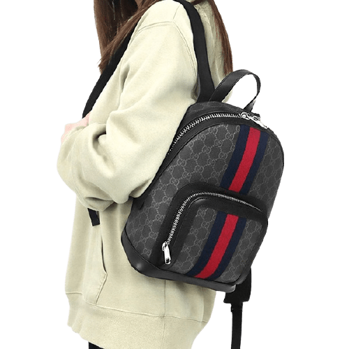 Balo Gucci Backpack Black 598102-92TAN-1071 PVC - Ảnh 4