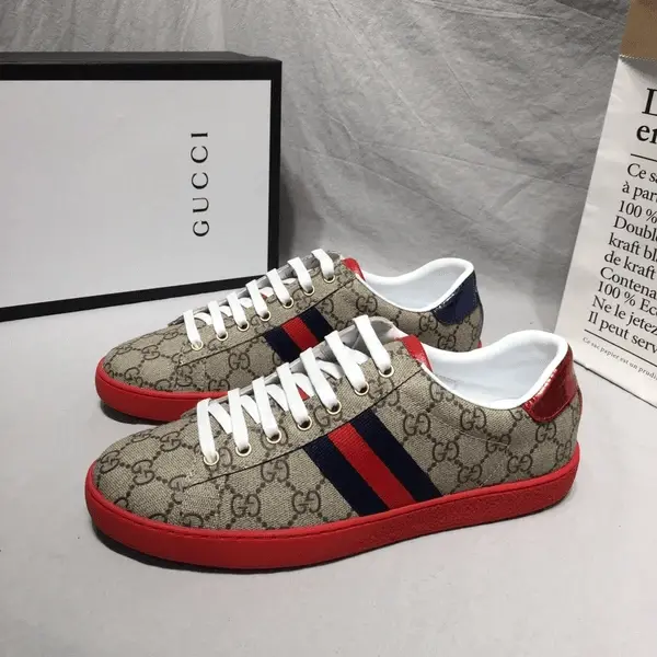 Alternative view of Giày Gucci Ace GG Supreme 'Beige' 429445-96G50-9767