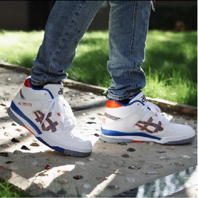 Alternative view of Giày Asics Unisex Gel-Spotlyte 'White Orange Blue' 1203A178-100