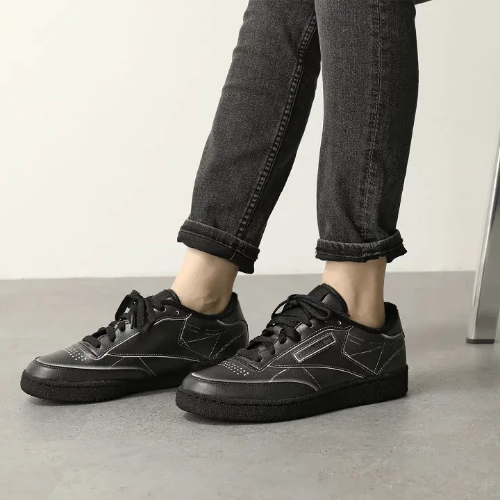 Giày Reebok Maison Margiela x Club C 'Black' H02361 - Ảnh 3