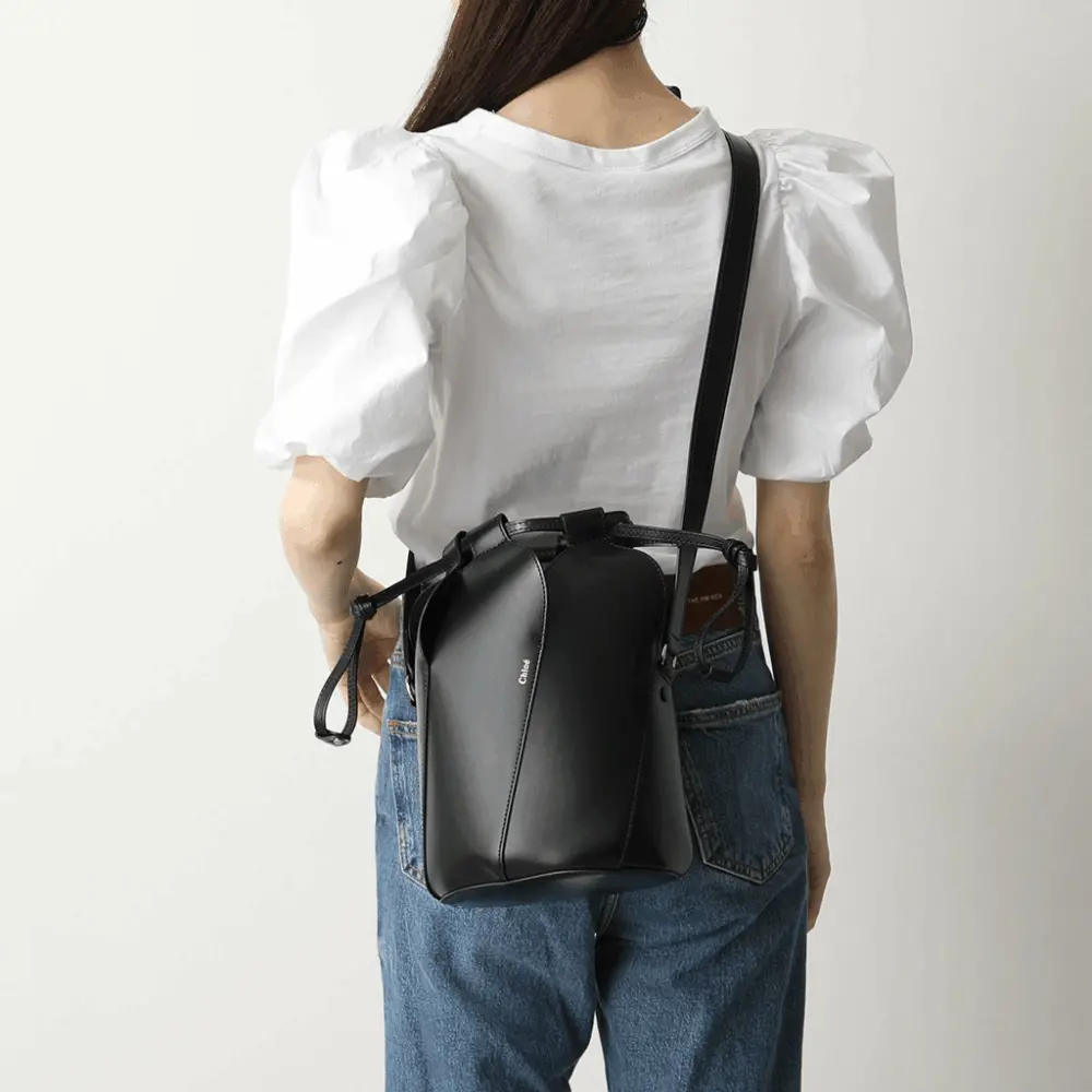 Túi Chloe' Black Bucket Bag CHC21AS401F14-001 - Ảnh 5