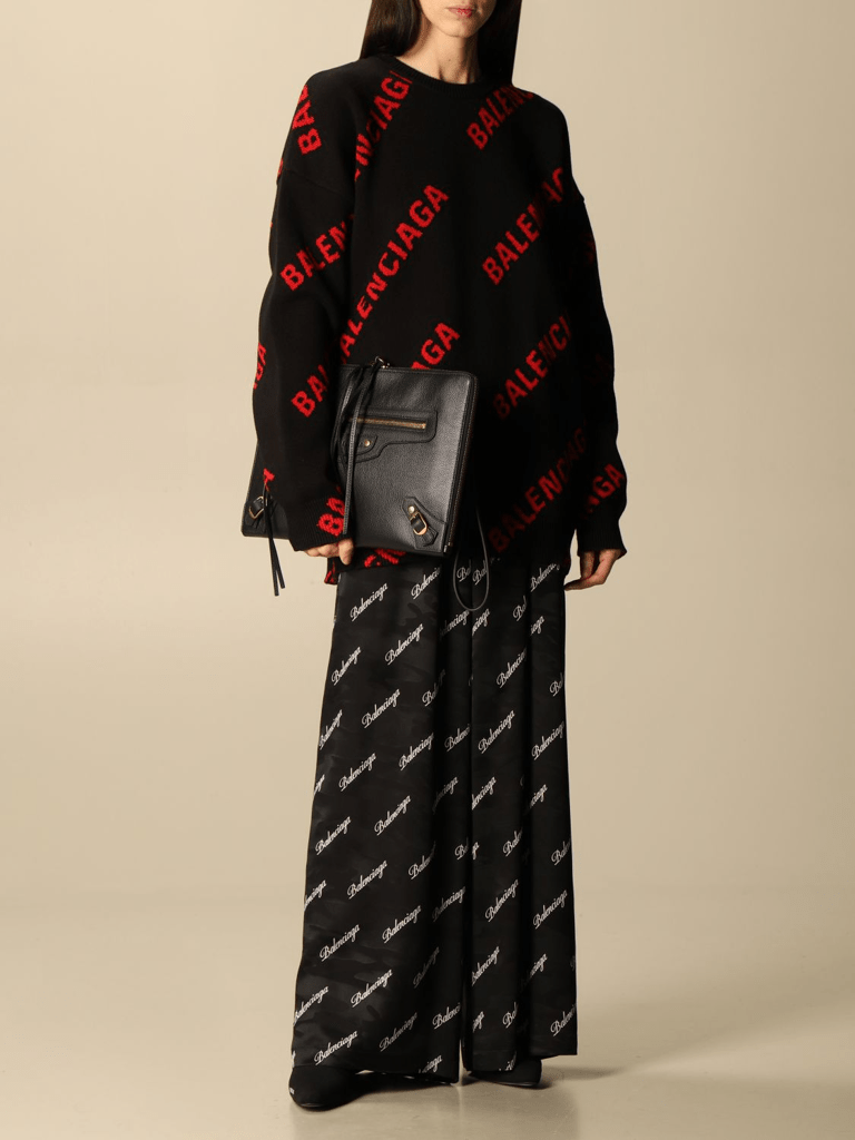 Túi Balenciaga Neo Classic Pouch In Grained Leather 652490-15Y0I-1000 - Ảnh 5