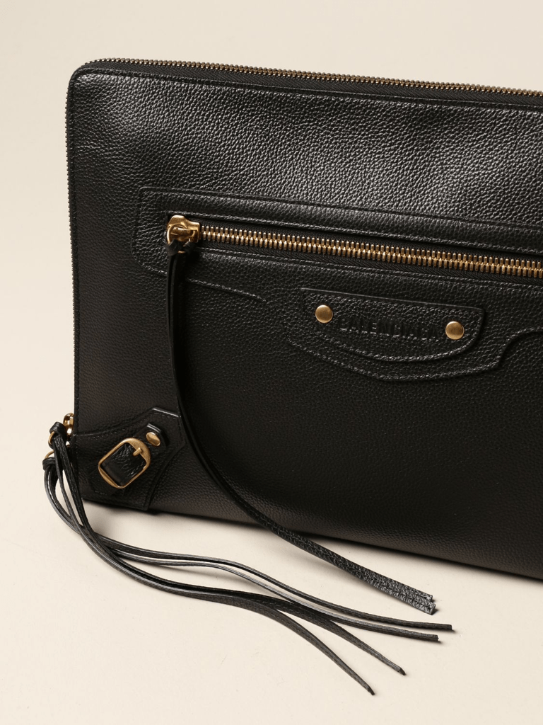 Túi Balenciaga Neo Classic Pouch In Grained Leather 652490-15Y0I-1000 - Ảnh 3