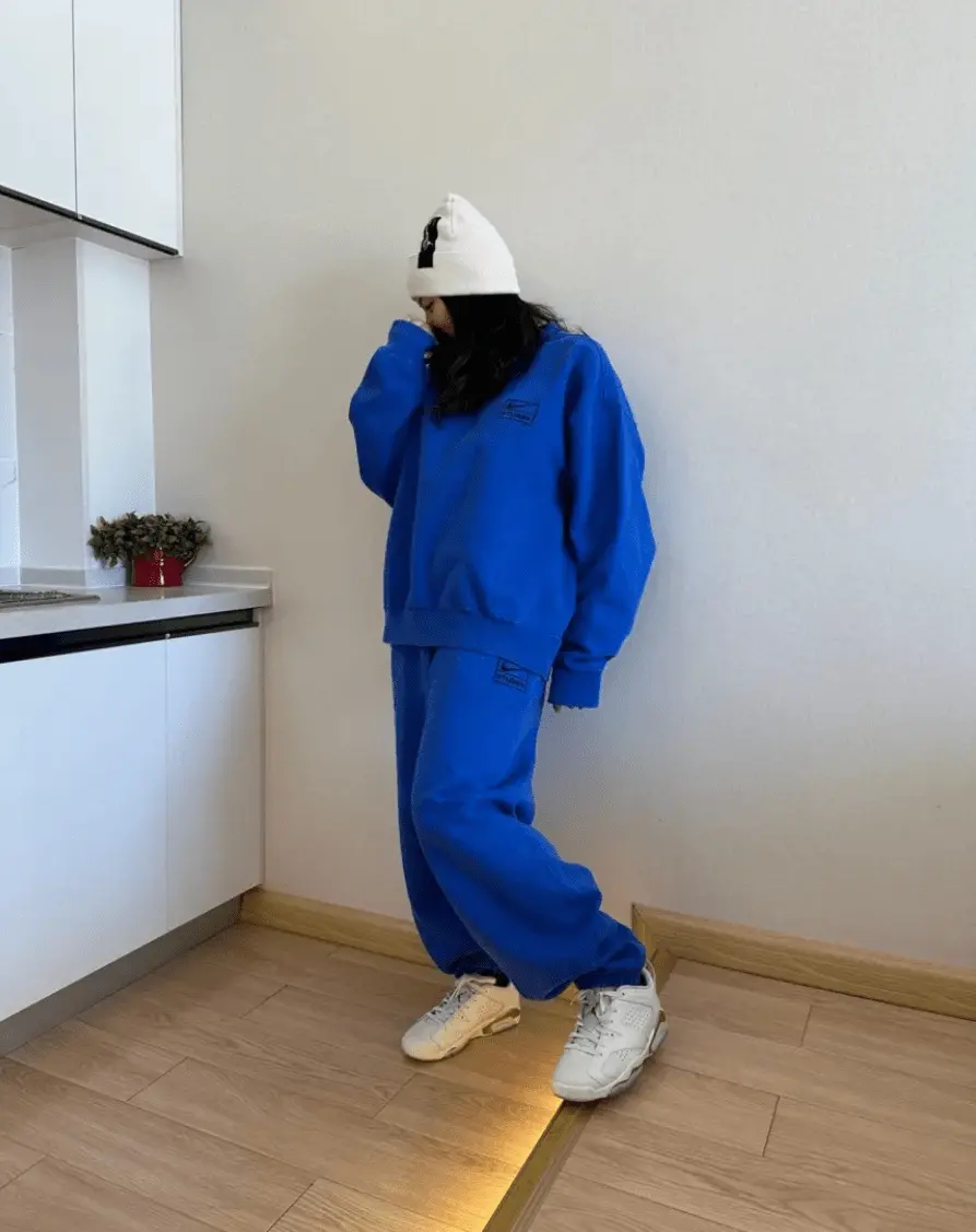 Alternative view of Áo Nike Fleece Crew x Stussy Sweater 'Blue' DR4426-480