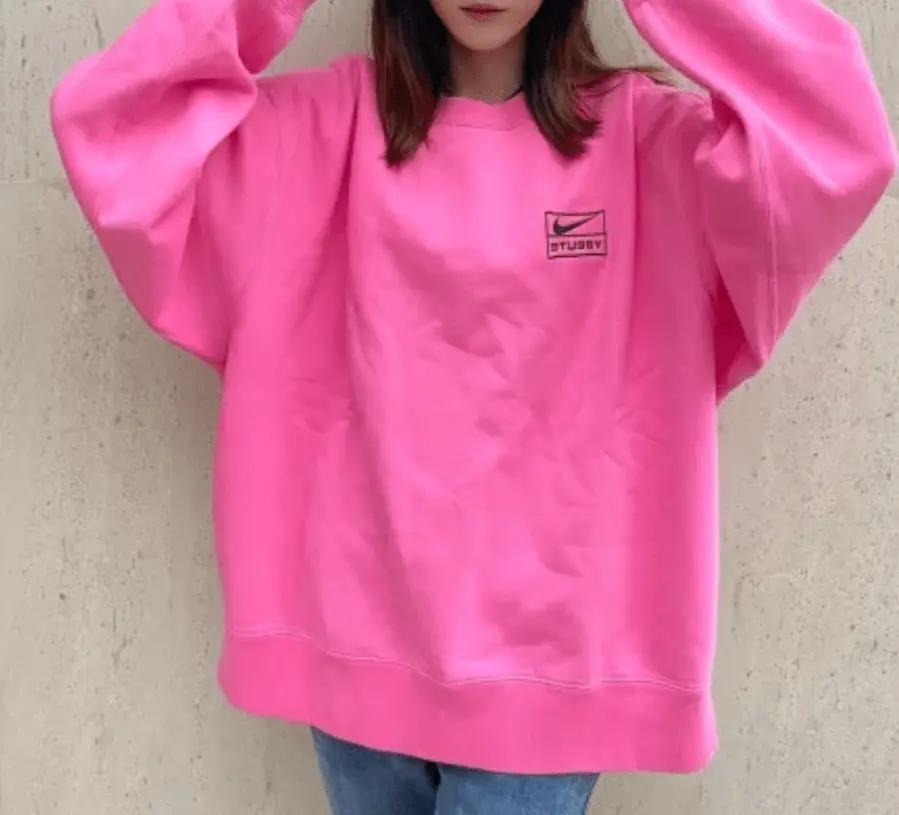 Áo Nike Fleece Crew x Stussy Sweater 'Pink' DO5311-670 - Ảnh 5