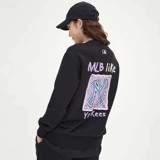Áo MLB Like Back Quare Sprint Sweatshirt NY Yankees 3AMTL0414-50BKS - Ảnh 7