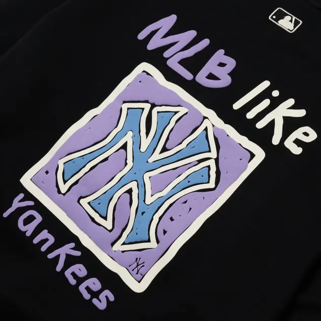 Áo MLB Like Back Quare Sprint Sweatshirt NY Yankees 3AMTL0414-50BKS - Ảnh 3