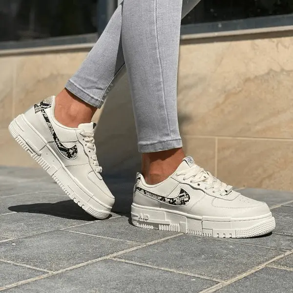 Alternative view of Giày Nike Air Force 1 Pixel Zebra 'White' DH9632-100