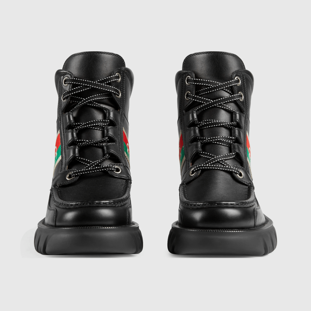 Giày Gucci Ankle Boot With Interlocking G Black 663368-DTNE0-1080 - Ảnh 2