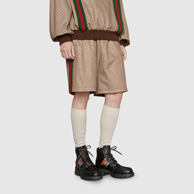 Giày Gucci Ankle Boot With Interlocking G Black 663368-DTNE0-1080 - Ảnh 6