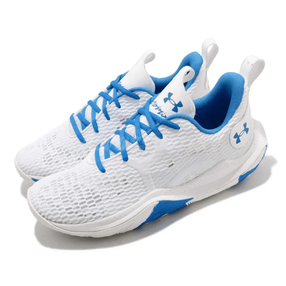 Giày Under Armour Spawn 3 CLRSHFT 'White Blue' 3024777-100 - Ảnh 4