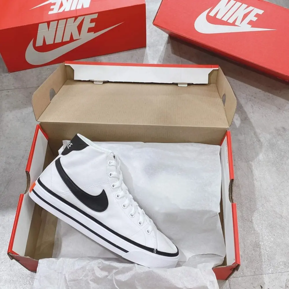 Giày Nike Court Legacy Canvas Mid 'White' DD0162-100 - Ảnh 3