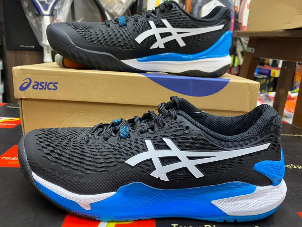 Giày Asics Tennis Gel Resolution 9 'Black White' 1041A330-001 - Ảnh 9