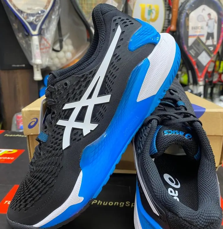 Giày Asics Tennis Gel Resolution 9 'Black White' 1041A330-001 - Ảnh 7