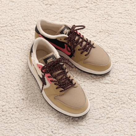 Giày Nike Wmns Air Jordan 1 Retro Low Fleece 'Parachute Beige' AQ0828-200 - Ảnh 4