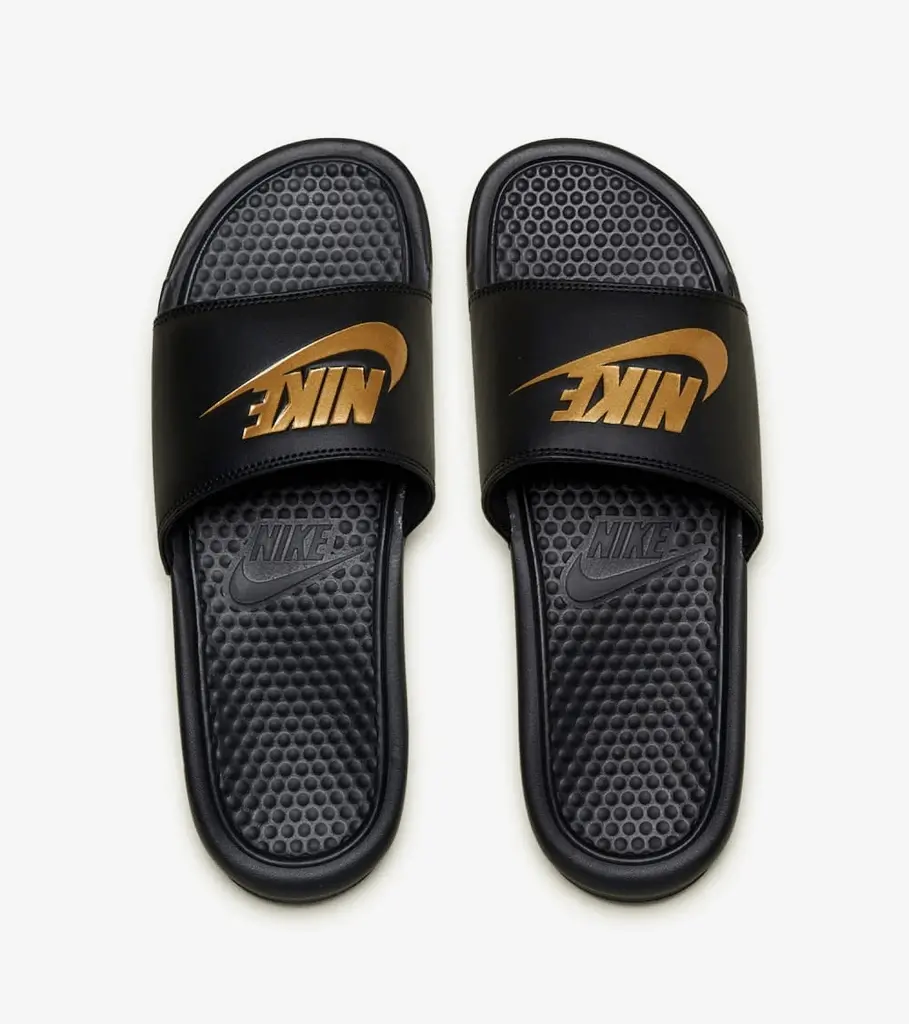 Dép Nike Benassi JDI '" Black/Gold " 343880-016 - Ảnh 3