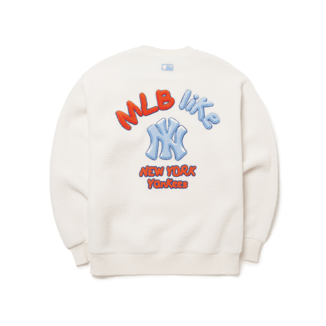 Áo MLB Like Fleece Overfit Sweatshirt New York Yankees 3AMTF5316-50CRS - Ảnh 2