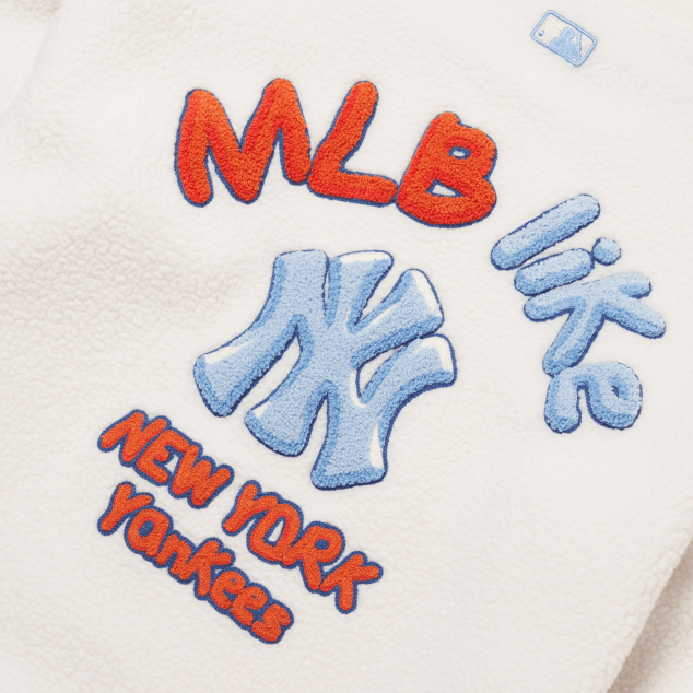 Áo MLB Like Fleece Overfit Sweatshirt New York Yankees 3AMTF5316-50CRS - Ảnh 4