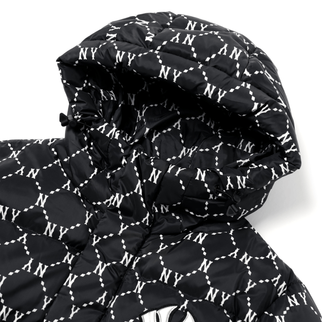 Áo MLB Monogram Diamond Lightweight Short Padded NY Yankees 3ADJM0316-50BKS - Ảnh 2