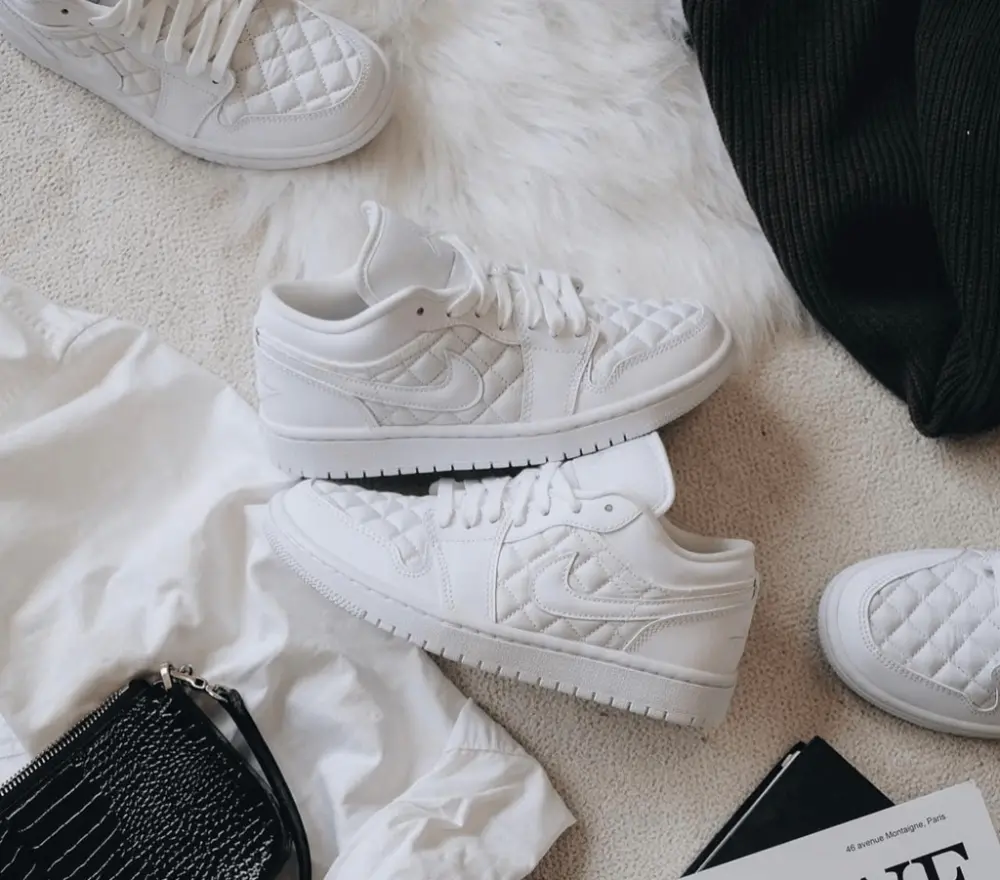Giày Nike Air Jordan 1 Low Quilted 'White' DB6480-100 - Ảnh 5