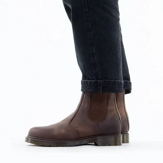 Giày Dr. Martens 2976 Brown Crazy Horse Leather Chelsea Boots 11853201 - Ảnh 4