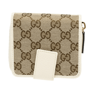 Alternative view of Ví Gucci Leather Folding Long Logo Outlet 'Vanila' 346056 KY9LG 9780