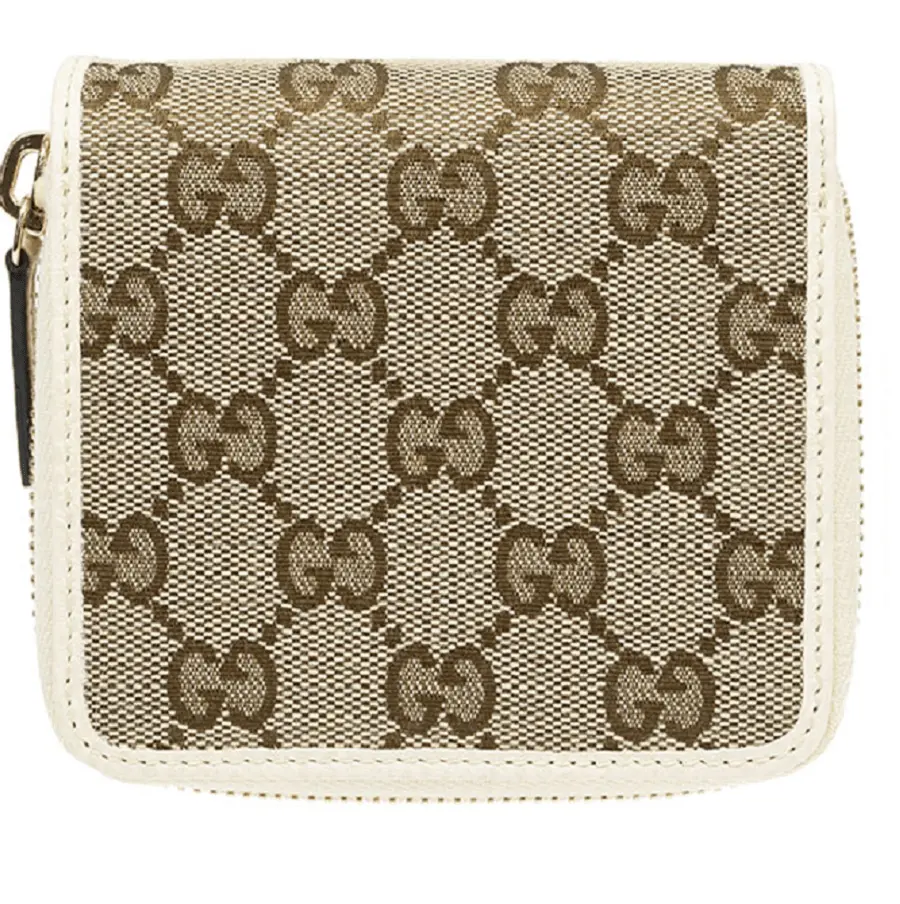Ví Gucci Leather Folding Long Logo Outlet 'Vanila' 346056 KY9LG 9780