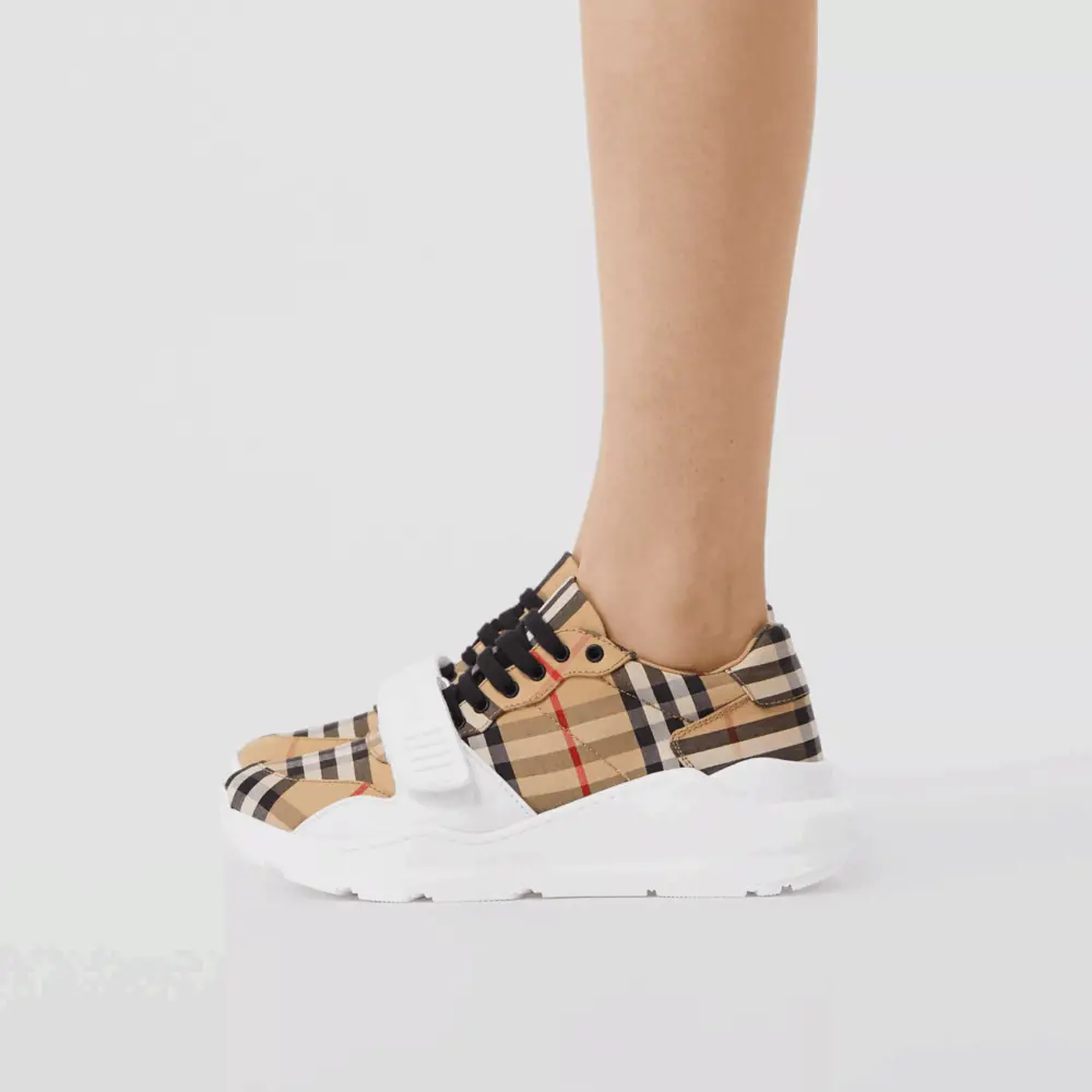 Giày Burberry Wmns Vintage Check Cotton Beige 80202811 - Ảnh 5