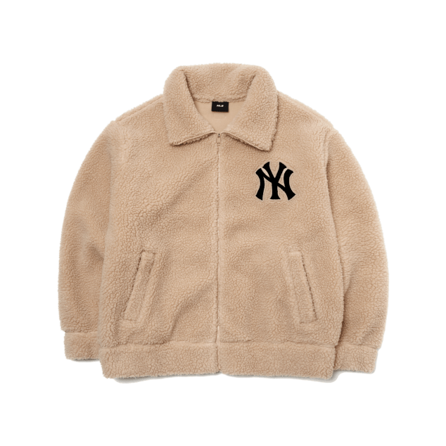 Áo MLB Basic Stand Neck Dumble Fleece Jumper NY Yankees 3AJPF0316-50SAS