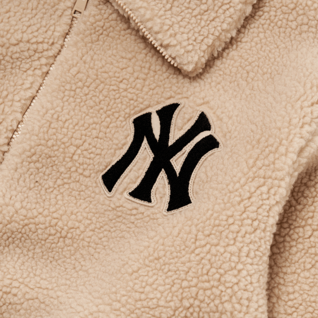 Áo MLB Basic Stand Neck Dumble Fleece Jumper NY Yankees 3AJPF0316-50SAS - Ảnh 3