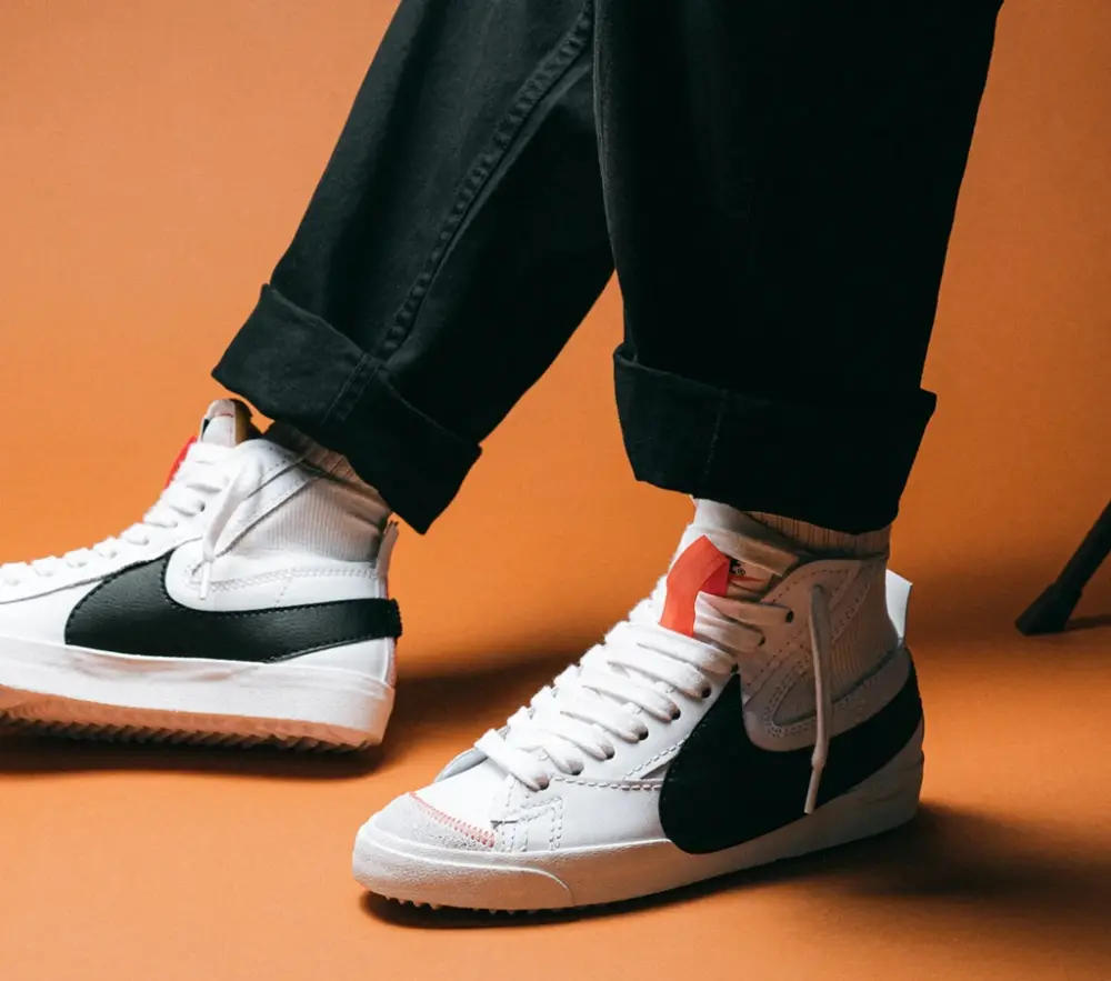 Giày Nike Blazer Mid '77 Jumbo 'White Black' DD3111-100 - Ảnh 4