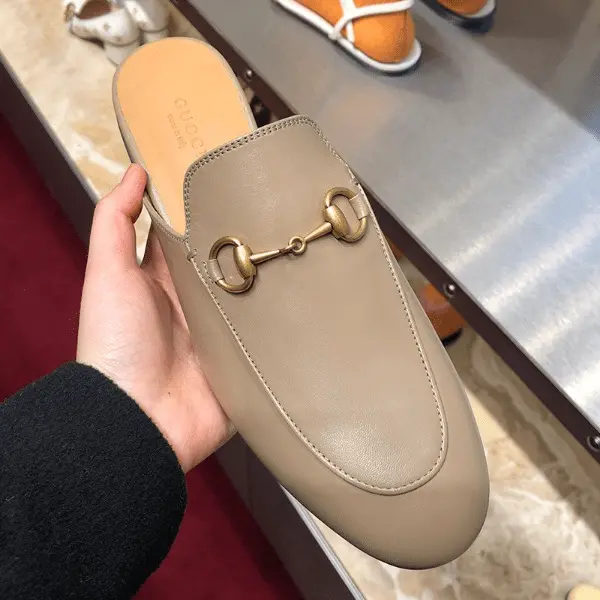 Giày Gucci Women Princetown Leather Slipper 423513-C9D00-2606 - Ảnh 4