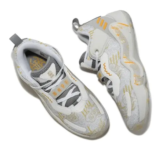 Giày Adidas D.O.N. Issue 3 Three Kingdoms 'White Yellow' HQ4502 - Ảnh 3