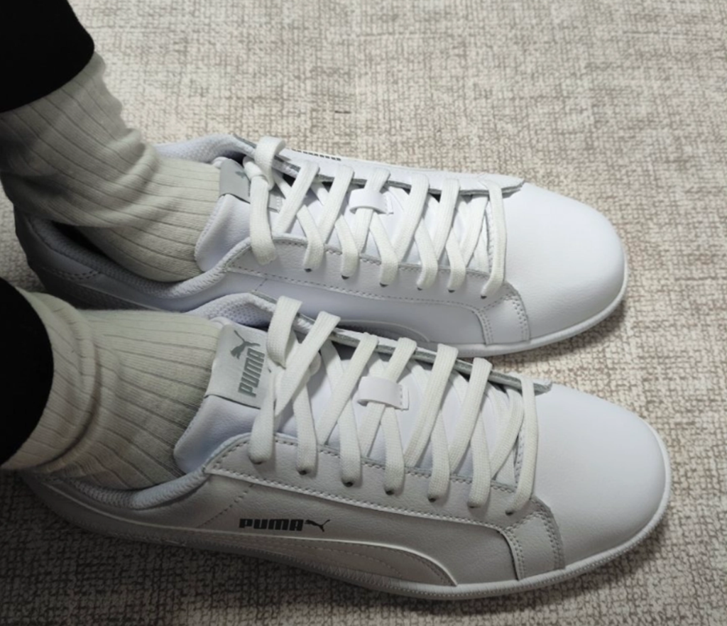 Giày Puma Classic Retro Smash L White Trainers 356722-02 - Ảnh 4